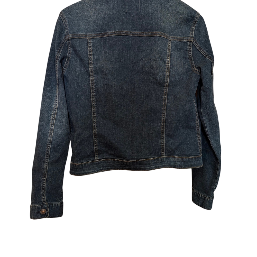 Curve Appeal Dark Wash Denim Jean Jacket - Women's Size Medium - Picture 5 of 14